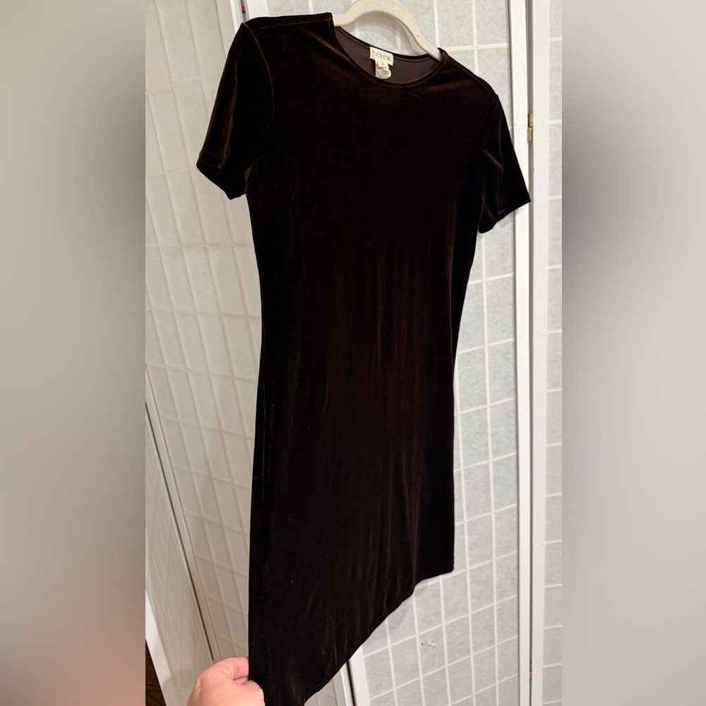 Vintage J Crew brown Velvet Dress - Picture 3 of 3